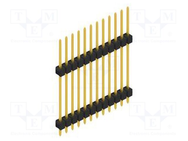 Connector: pin strips; pin header; male; PIN: 12; 2.54mm; THT; 1x12