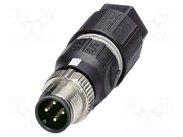 Connector: M12; plug; PIN: 4; 250V; straight; IP65; IDC; A code; 4A