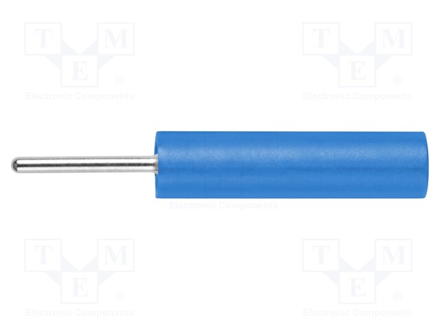 Socket; 4mm banana; 20A; 1kV; 38mm; blue; nickel plated; -25÷80°C