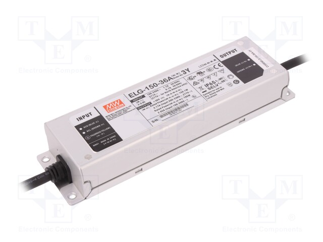 Power supply: switched-mode; LED; 150.1W; 36VDC; 32.4÷39.6VDC