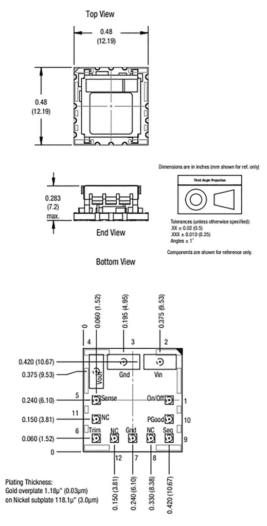 Converter: DC/DC; 30W; Uin: 4.5÷14V; Uout: 591mVDC÷5.5VDC; Iout: 6A
