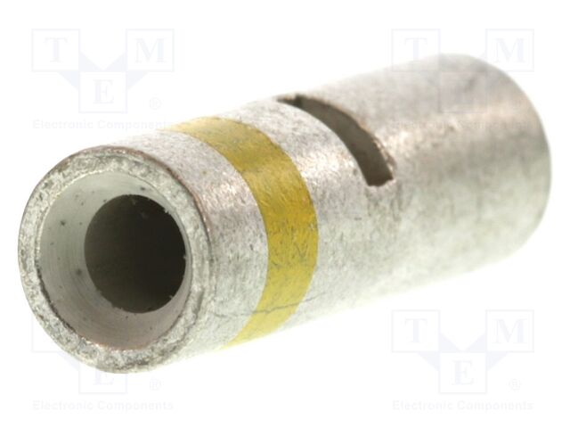 Butt splice; non-insulated; copper; tinned; crimped; for cable