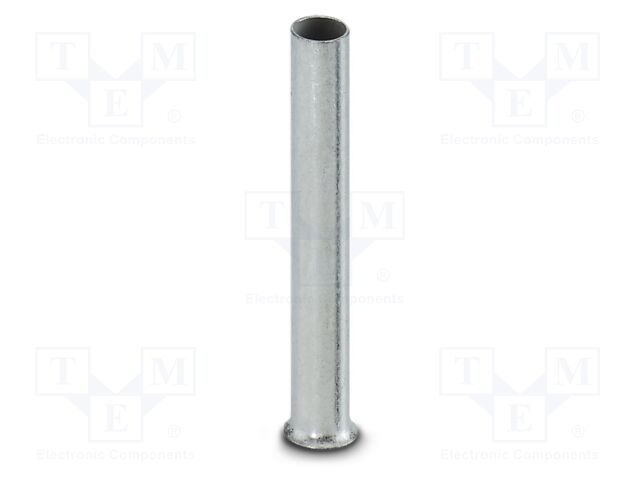 Tip: bootlace ferrule; non-insulated; copper; 2.5mm2; tinned; 18mm