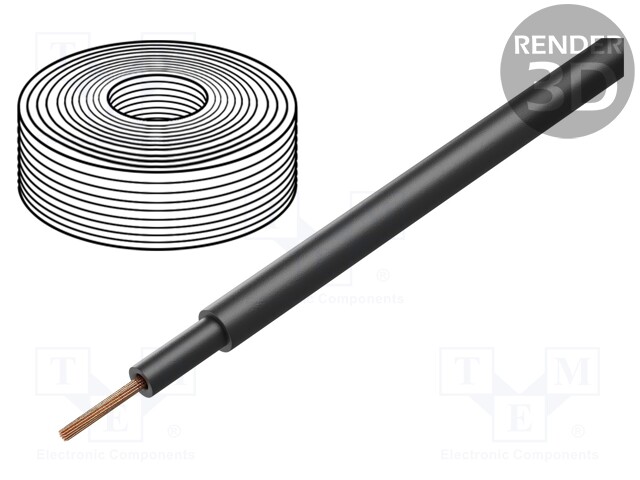 Wire; H07RN-F,TITANEX®; stranded; Cu; 1x10mm2; rubber; black