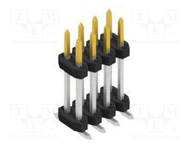 Connector: pin strips; pin header; male; PIN: 8; 2mm; SMT; 2x4; 100V
