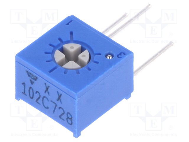 Potentiometer: mounting; single turn,vertical; 1kΩ; 500mW; ±10%