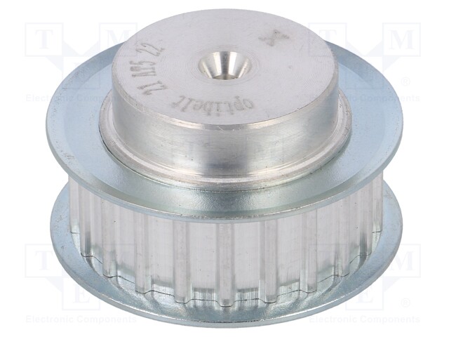 Belt pulley; AT5; W: 10mm; whell width: 21mm; Ø: 33.85mm; aluminium