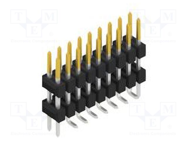 Connector: pin strips; pin header; male; PIN: 18; 2.54mm; SMT; 2x9