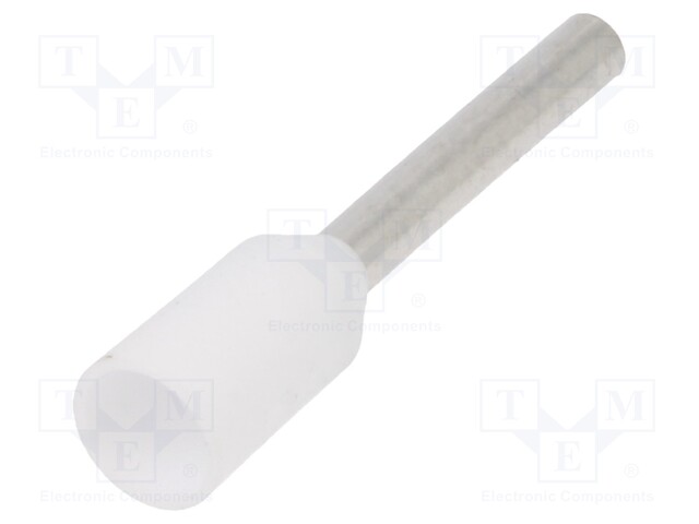 TERMINAL, FERRULE, 8X1.1MM, CRIMP WHITE