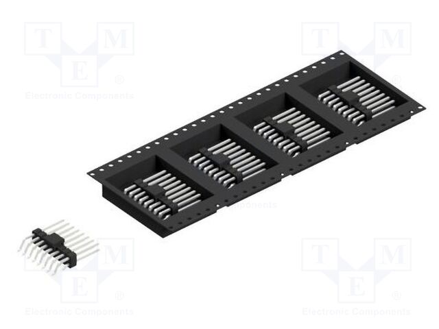 Connector: pin strips; pin header; male; PIN: 16; 2.54mm; SMT; 2x8