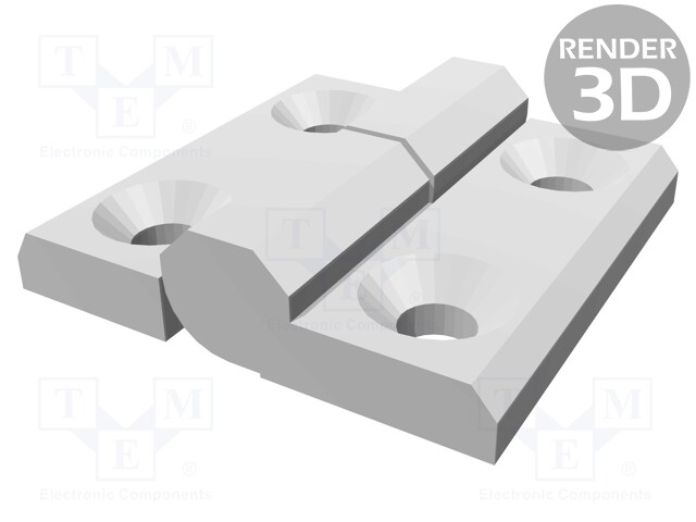 Hinge; Width: 60mm; technopolymer (PA); H: 60mm; Holes pitch: 36mm