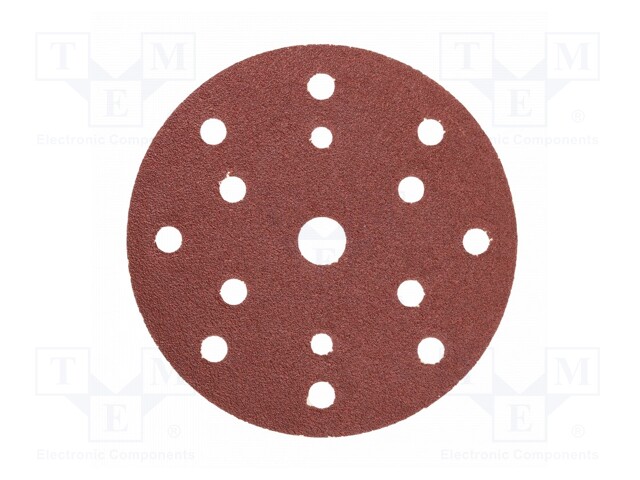 Sanding plate; Granularity: 60; Mounting: bur; with holes; Ø150mm