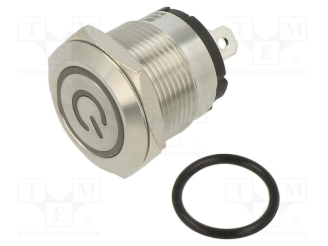 Switch: vandal resistant; Pos: 2; SPST-NO; 20A/220VAC; IP40; red