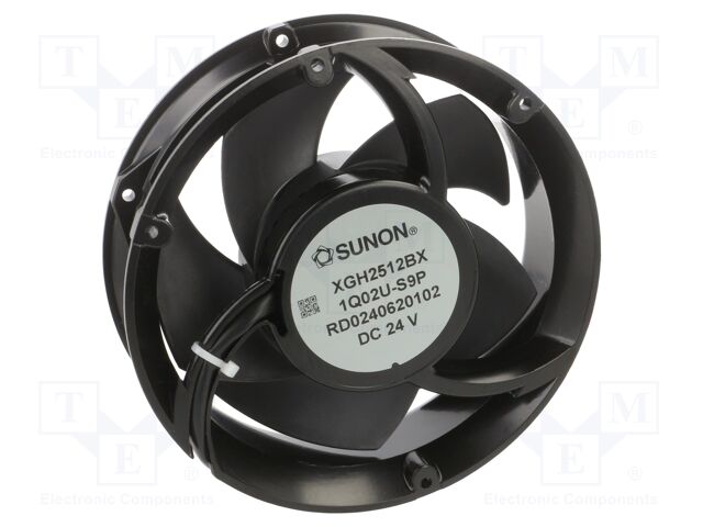 Fan: DC; axial; 24VDC; Ø172x51mm; 907.2m3/h; 78.8dBA; ball; 10000rpm