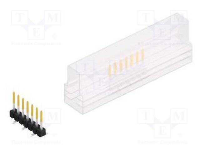 Connector: pin strips; pin header; male; PIN: 7; 2.54mm; SMT; 1x7