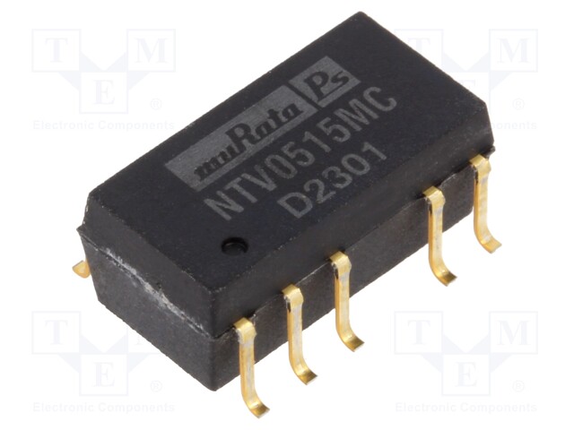 Isolated Board Mount DC/DC Converter, Miniature, ITE, 2 Output, 1 W, 15 V, 33 mA, -15 V