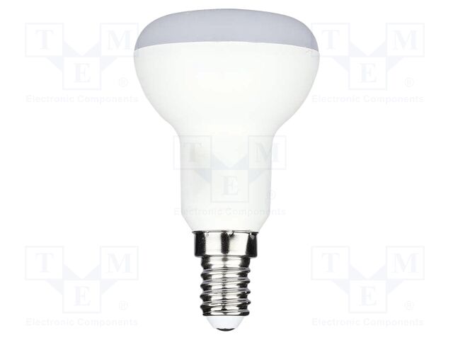 LED lamp; neutral white; E14; 220÷240VAC; 470lm; P: 4.8W; 120°; IP20