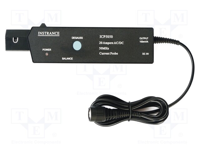 Probe: for oscilloscope; current; 25MHz; 14ns; 20A; BNC plug; 2m