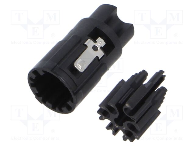 Connector: M17; male; contact insert; PIN: 8; crimped; w/o contacts