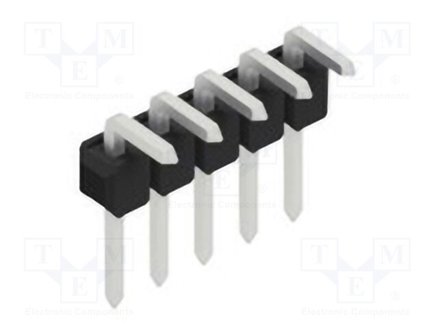 Connector: pin strips; pin header; male; PIN: 5; 2.54mm; THT; 1x5