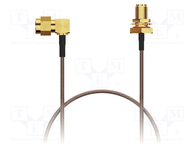 Cable; SMA male,SMA female; brown; -40÷125°C; 0÷3GHz; 300mm; 50Ω