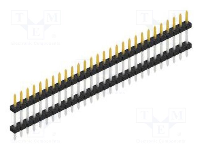 Connector: pin strips; pin header; male; PIN: 28; 2mm; THT; 1x28