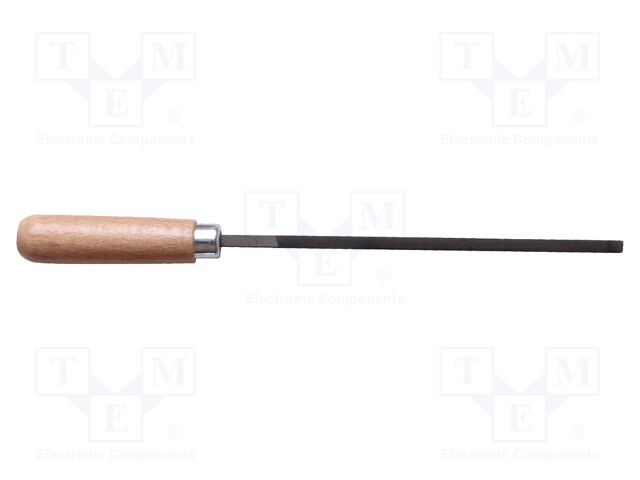 File; square; Handle material: wood; 100mm