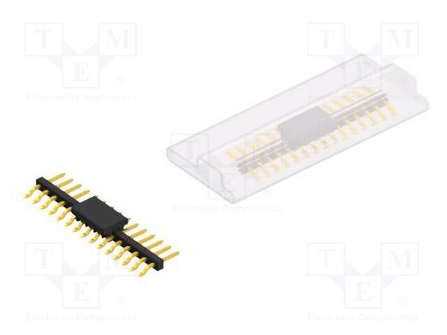 Connector: pin strips; pin header; male; PIN: 15; 2mm; SMT; 1x15