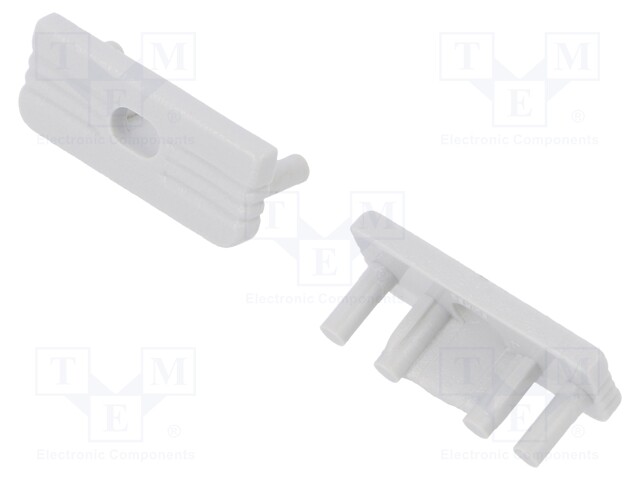 Cap for LED profiles; grey; ABS; Application: SURFACE10