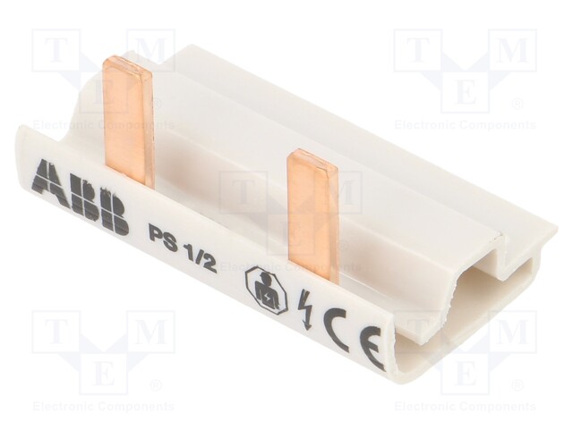 Busbar; 10mm2; Poles: 1; 690VAC; 690VDC; Inom: 63A; No.of mod: 2