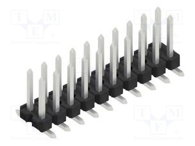 Connector: pin strips; pin header; male; PIN: 20; 2.54mm; SMT; 2x10
