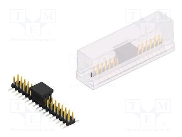 Connector: pin strips; pin header; male; PIN: 34; 2mm; SMT; 2x17