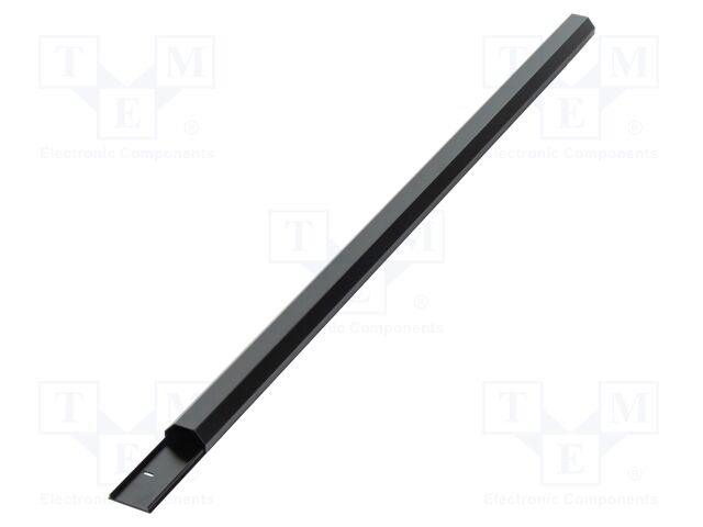 Closed cable trunkings; black; L: 1.1m; W: 50mm; H: 26mm