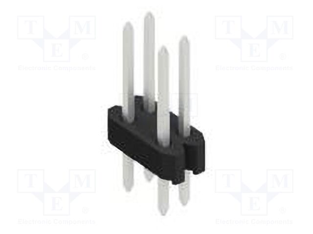 Connector: pin strips; pin header; male; PIN: 4; 1.27mm; THT; 2x2