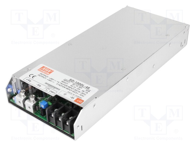 Converter: DC/DC; 1008W; Uin: 19÷72V; Uout: 48VDC; Iout: 21A; 1940g