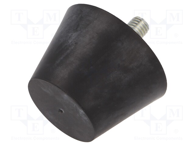 Vibroisolation foot; Ø: 60mm; Shore hardness: 70±5; 3258N; 326N/mm