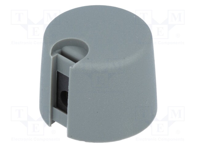 Knob; with pointer; plastic; Shaft d: 6.35mm; Ø20x16mm; grey