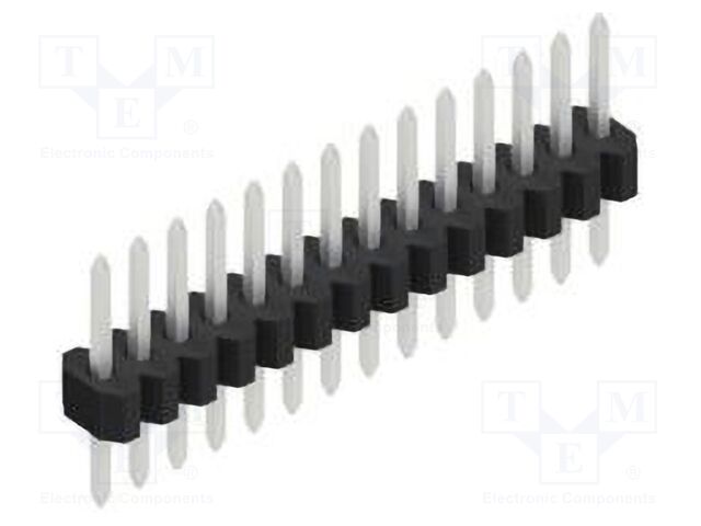 Connector: pin strips; pin header; male; PIN: 14; 1.27mm; THT; 1x14