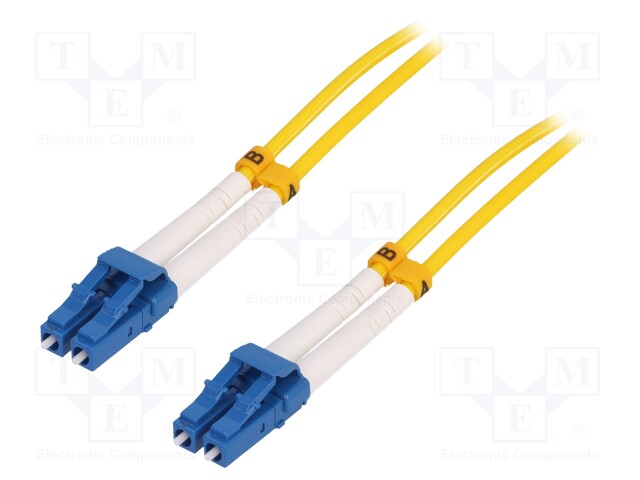 Fiber patch cord; OS2; LC/UPC,both sides; 30m; LSZH; yellow
