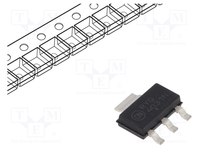 Transistor: NPN; bipolar; 40V; 3A; 2W; SOT223-4,TO261-4