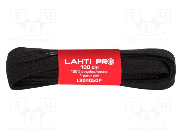 Shoelaces; black; flat; 10set; 1000mm