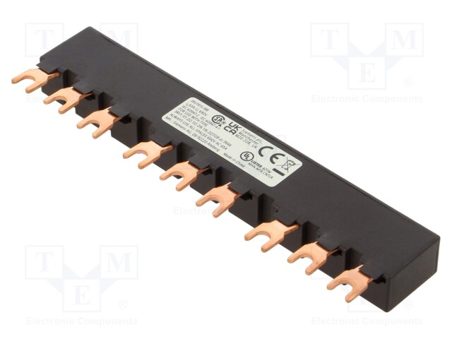 Modular busbar; Poles: 3; 63A; IP20; No.of mod: 9; Series: S0,S00