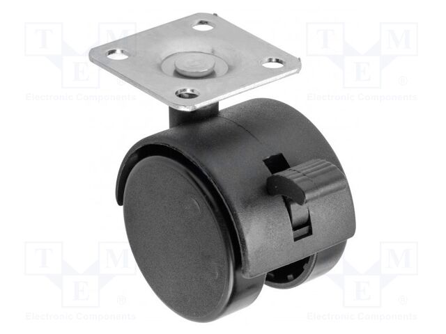 Furniture wheel; Ø: 40mm; with locking