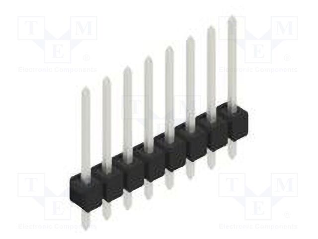 Connector: pin strips; pin header; male; PIN: 8; 2.54mm; THT; 1x8