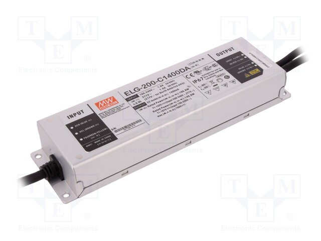 Power supply: switched-mode; Communication: DALI; LED; 198.8W