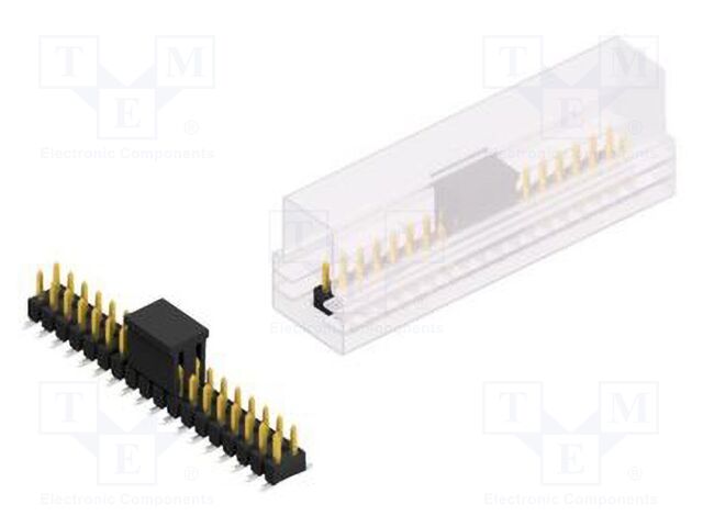 Connector: pin strips; pin header; male; PIN: 36; 2.54mm; SMT; 2x18