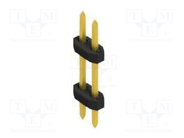 Connector: pin strips; pin header; male; PIN: 2; 2mm; THT; 2x1; 100V