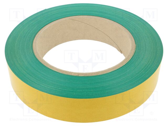 Tape: marking; green; L: 50m; W: 50mm; self-adhesive; PVC