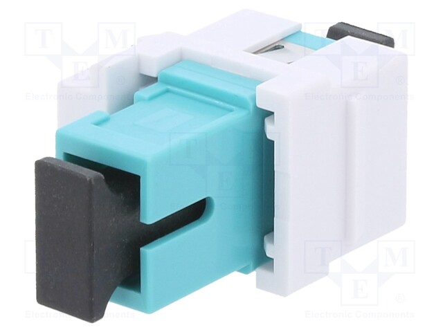 Connector: fiber optic; socket,coupler; both sides,SC; female