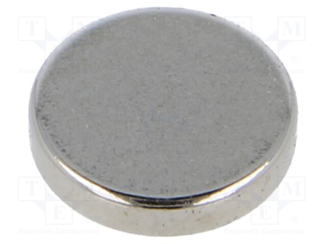 Magnet: permanent; neodymium; 10N; Ø: 10mm; H: 2mm
